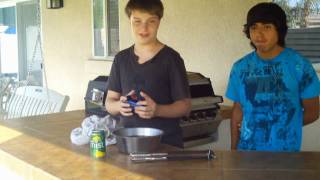 average scientist imploding cans