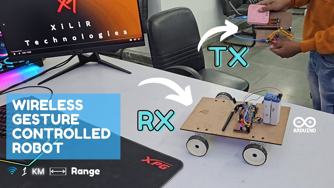 Wireless Gesture Control car using Arduino and NRF Modules 1km Range # ...