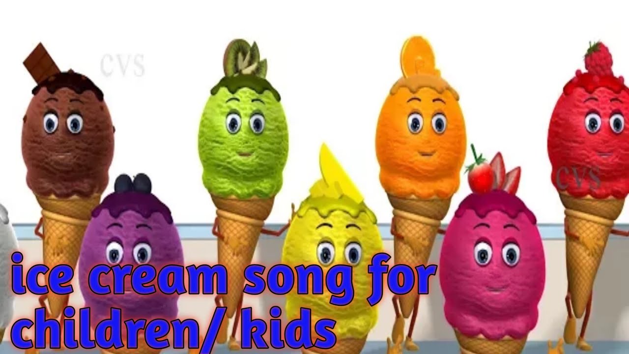 Colours of ice cream song for children! kids with colours name/How do you play the ice cream