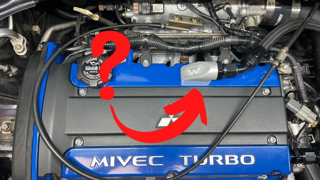 Valve cover breather modification (Evo 8/9/10) YouTube