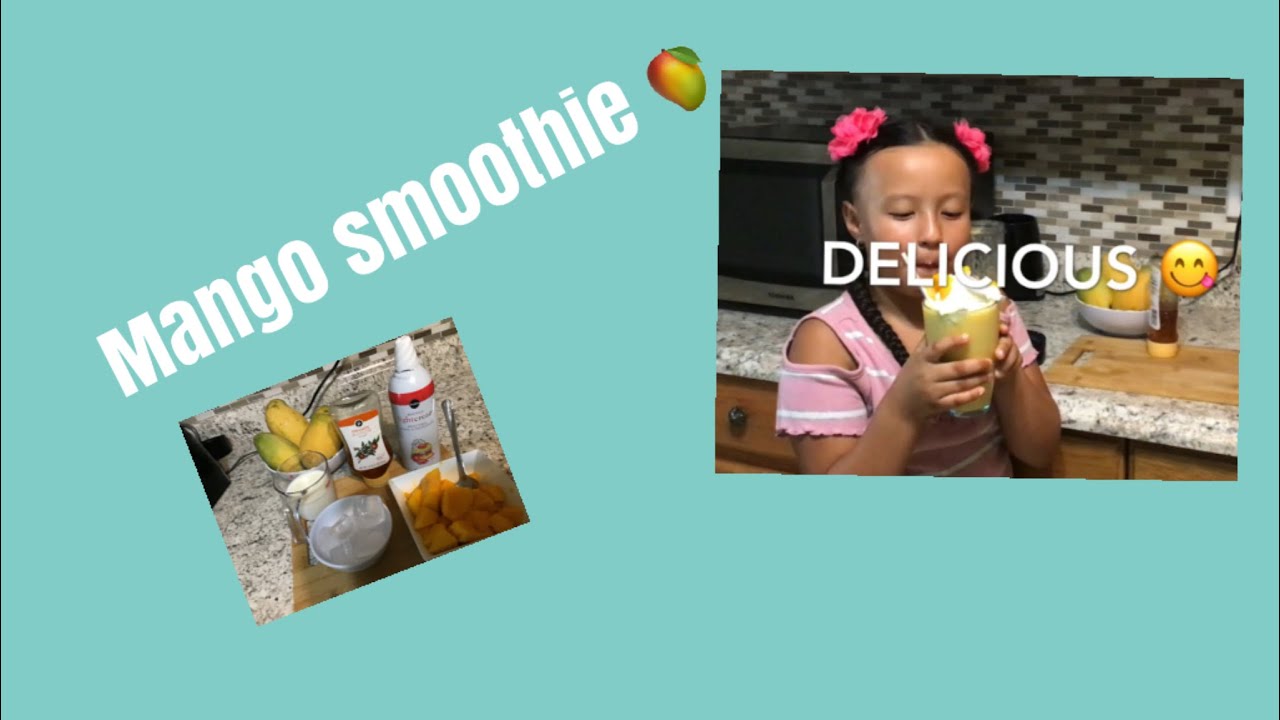 How to make easy mango smoothie // Madison Family YouTube
