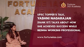 Yashni Nagarajan (Rank 57) talks about how she achieved success while being a working professional