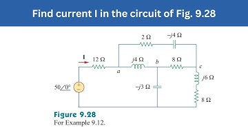 Example 9.12 | Find current I in the circuit of Fig. 9.28 | FEC 4th Edition