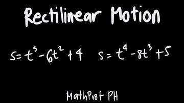Rectilinear Motion Part 1 Differential Calculus Feliciano and Uy