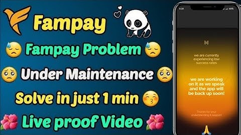 Fampay under maintenance problem | Fampay server down problem | Fampay server down problem solved