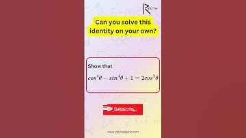 Prove: cos⁴A - sin⁴A + 1 = 2cos²A | Trigonometry Identity Proof #shorts #mathtricks  #maths
