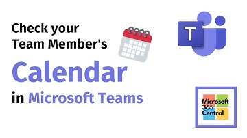 Check Teams Calendar - How to Check your Team Members Calendar in Teams