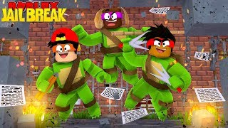 ROBLOX JAIL BREAK - TEENAGE MUTANT NINJA TURTLES BREAK OUT OF PRISON!!