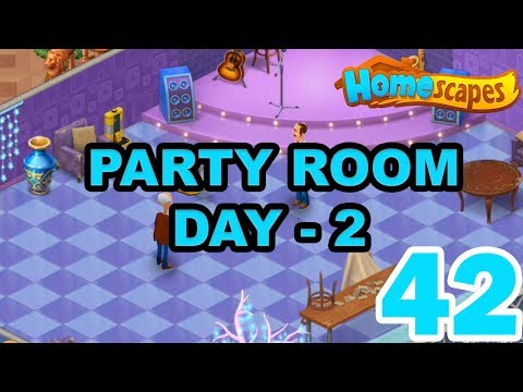 HOMESCAPES STORY WALKTHROUGH - ( PARTY ROOM - DAY 2 ) GAMEPLAY - ( iOS | Android ) #42