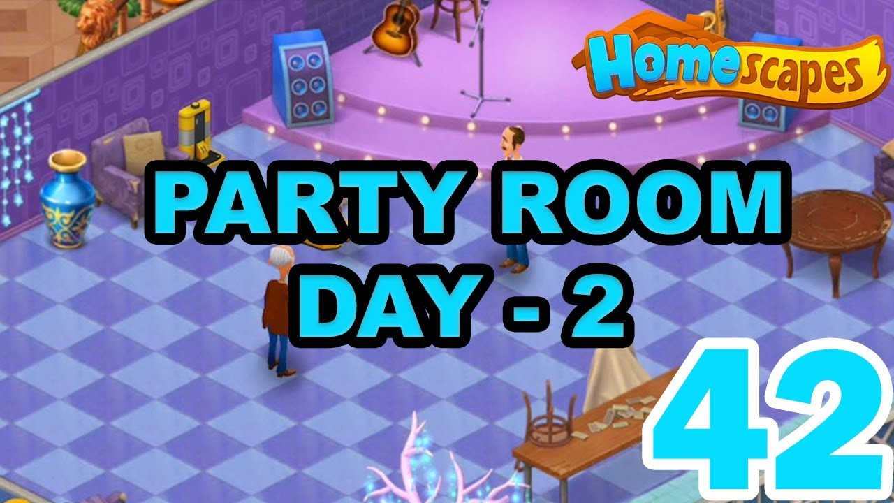 HOMESCAPES STORY WALKTHROUGH ( PARTY ROOM DAY 2 ) GAMEPLAY ( iOS