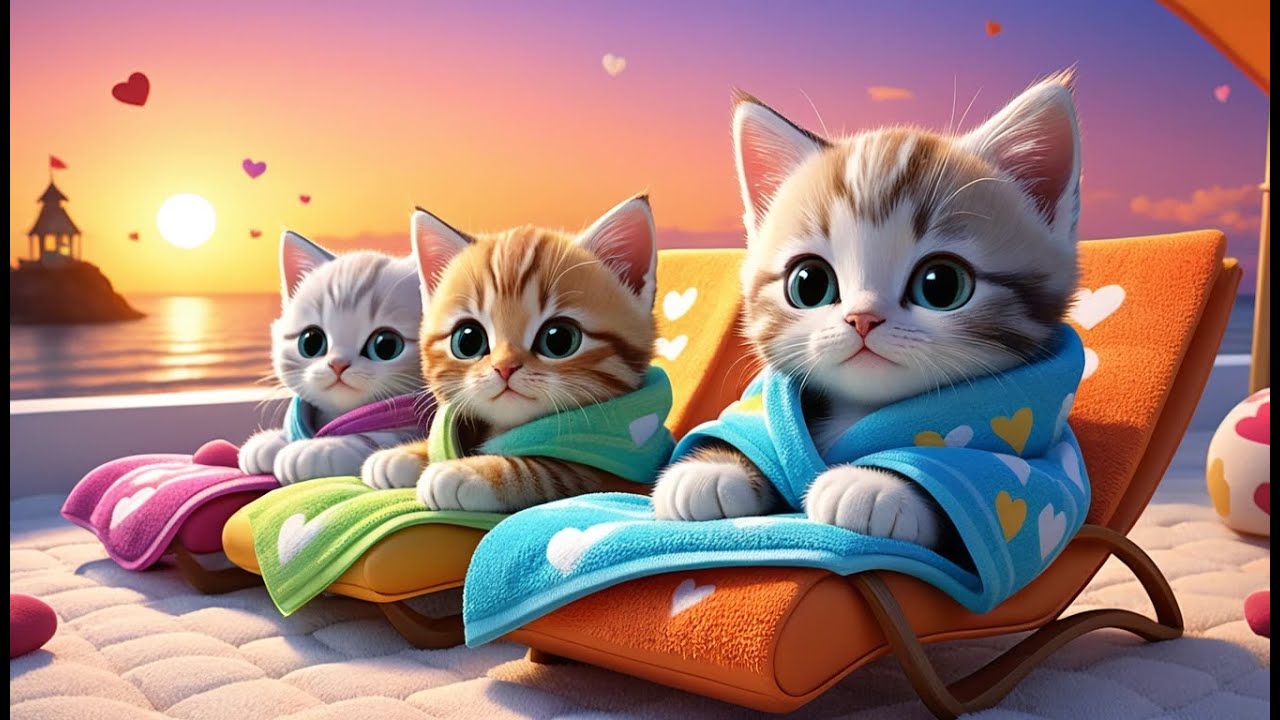 Six Silly Kittens Jumping in the Pool | Fun Cat Song for Toddlers | Playful Nursery Rhyme