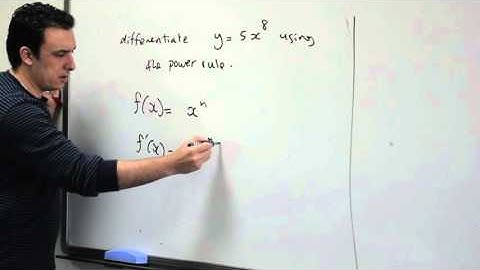 Engineering Mathematics - Calculus Lesson 2 Differentiation Using Power Rule Part 1