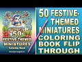 50 festivethemed miniatures coloring book flip through by kameliya angelkova