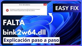 The program can't start because bink2w64.dll is missing from your computer