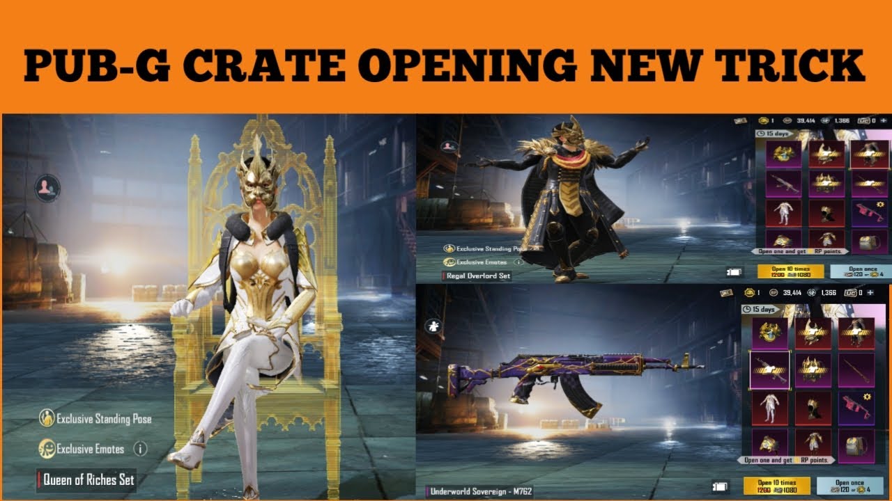 PUB-G NEW CRATE OPENING TRICK | PUBG KR CRATE OPENING | SKIN CRATE OPENING | MYTHIC CRATE OPENING