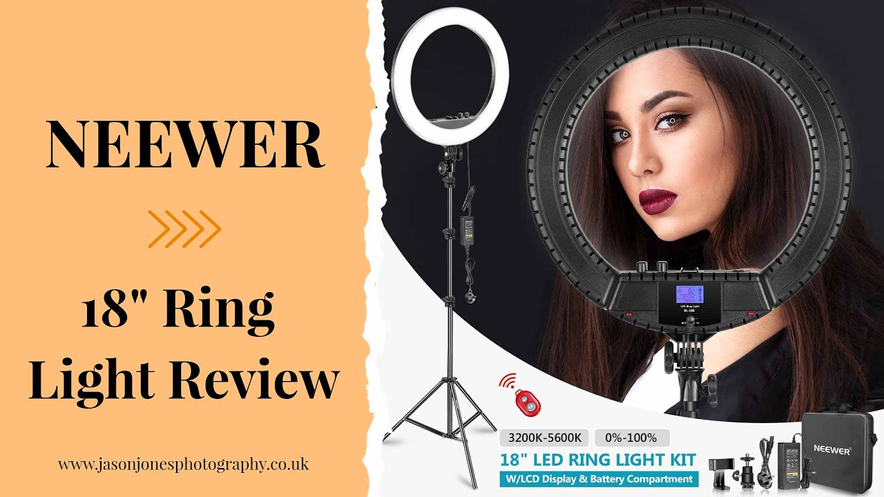 Neewer 19 Inch Ring Light with Stand and 3 Phone Holders, Upgraded