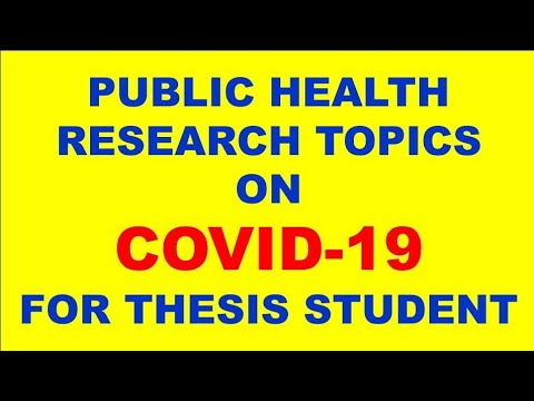 public health research topics for high school students