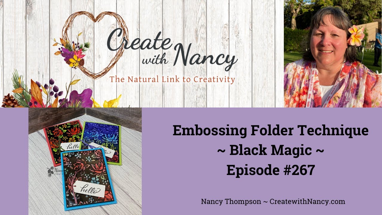 Embossing Folder Technique - Black Magic - Episode 267 - YouTube