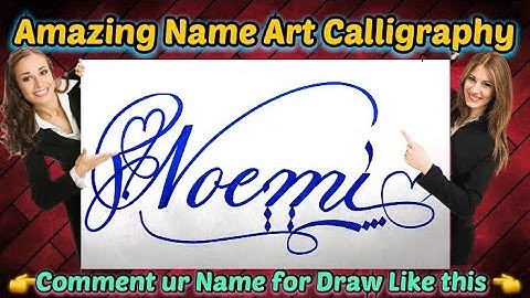 Noemi Name Signature Calligraphy Status | How to Draw, Cursive Calligraphy with Cut Marker