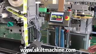 Auto Pouch Bag top surface plane labeling machine SKILT