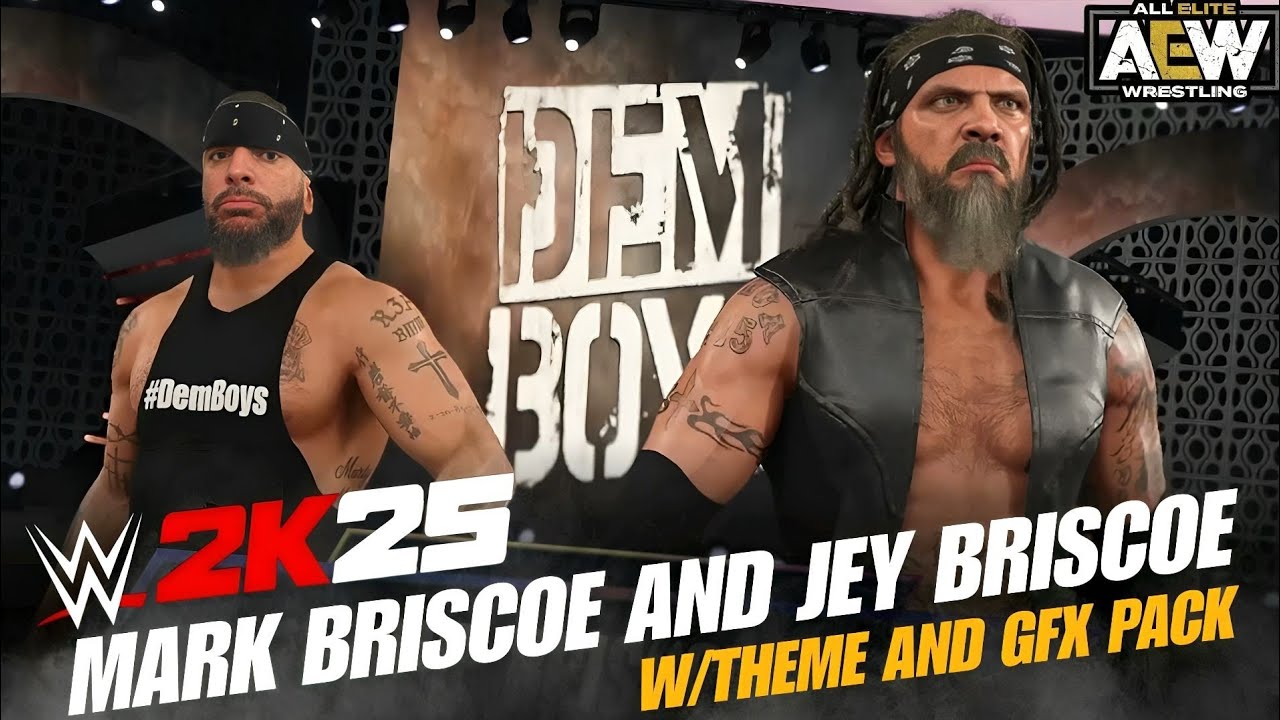 WWE2K25 Mark Briscoe & Jey Briscoe Epic Entrance w/ Theme And Graphics Pack | AEW x 2K !