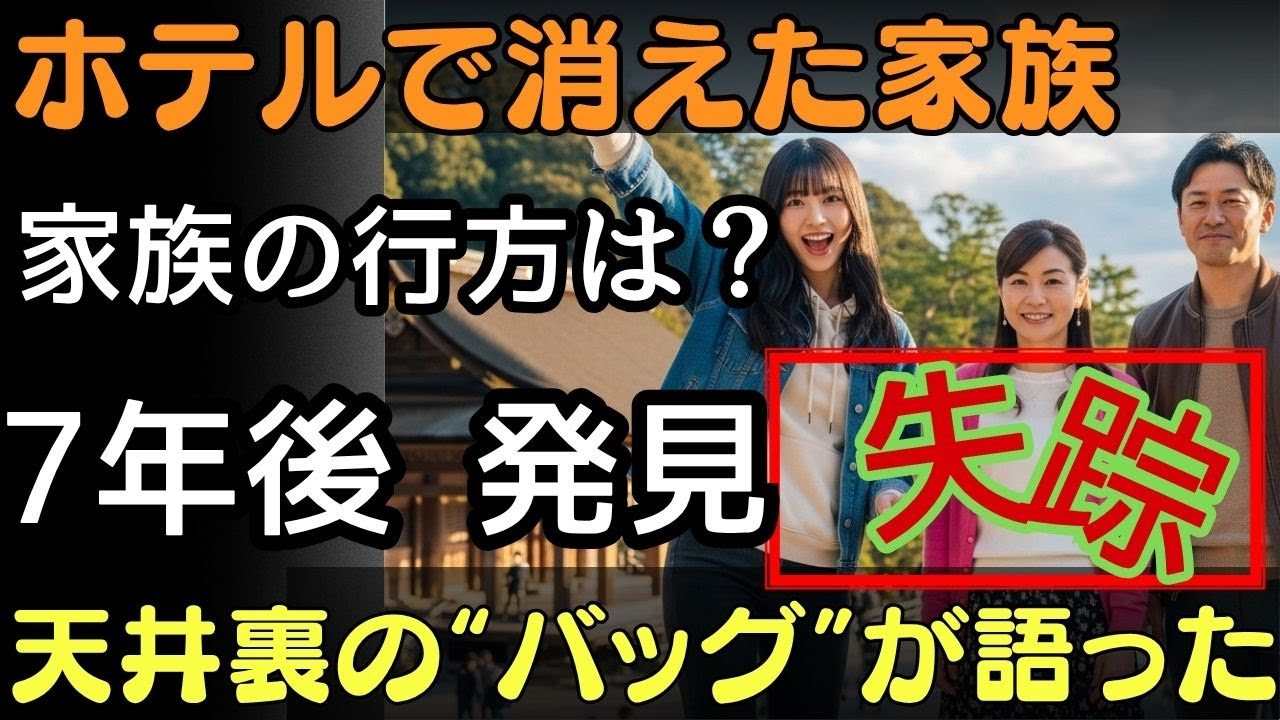 2004年、ホテルで消えた家族――7年後、天井裏の“バッグ”が真実を語った。 | 人生の教訓