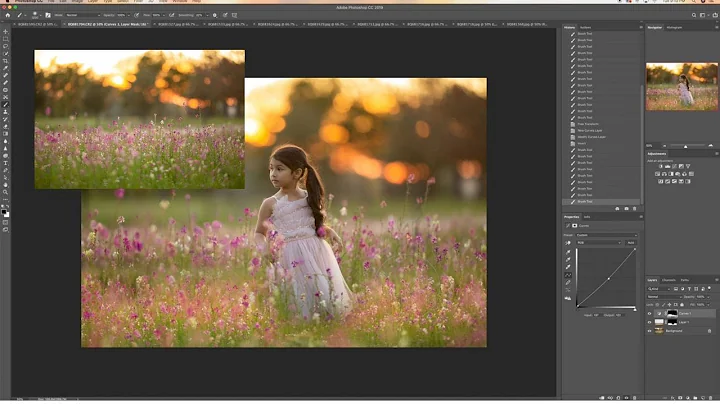 How to create wildflower digital background compos...