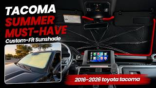 2016-2026 Toyota Tacoma Windshield Sun Shade Umbrella | Install & Real User Experience