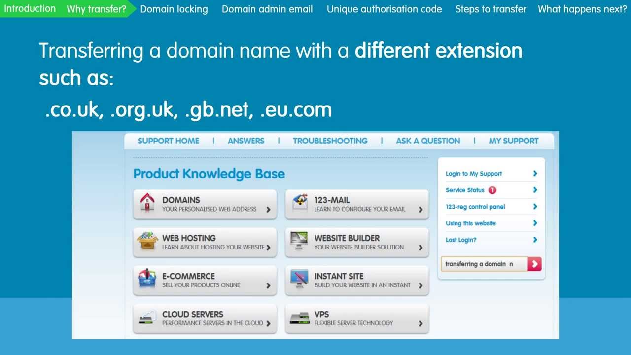 Transferring A Domain To 123 reg YouTube