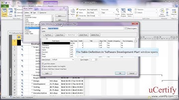 ms project 2010 how to create table based on existing table demo