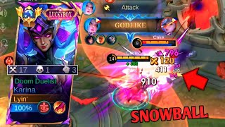 SNOWBALL KARINA IN SEASON 37 = EASY WIN 😱🔥 TOP 1 GLOBAL KARINA screenshot 4