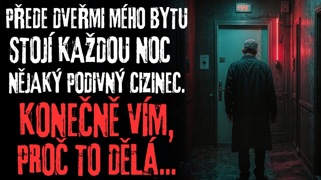 PŘEDE DVEŘMI MÉHO BYTU STOJÍ KAŽDOU NOC NĚJAKÝ PODIVNÝ CIZINEC. KONEČNĚ VÍM, PROČ - CREEPYPASTA (CZ)