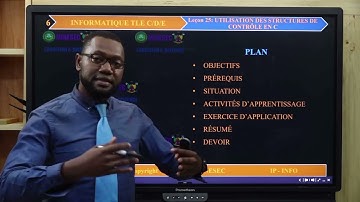 IP INFO Informatique TLE CDE Lecon 25 UTILISATION DES STRUCTURES DE CONTROLE