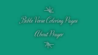 Prayer Bible Verses Coloring Pages