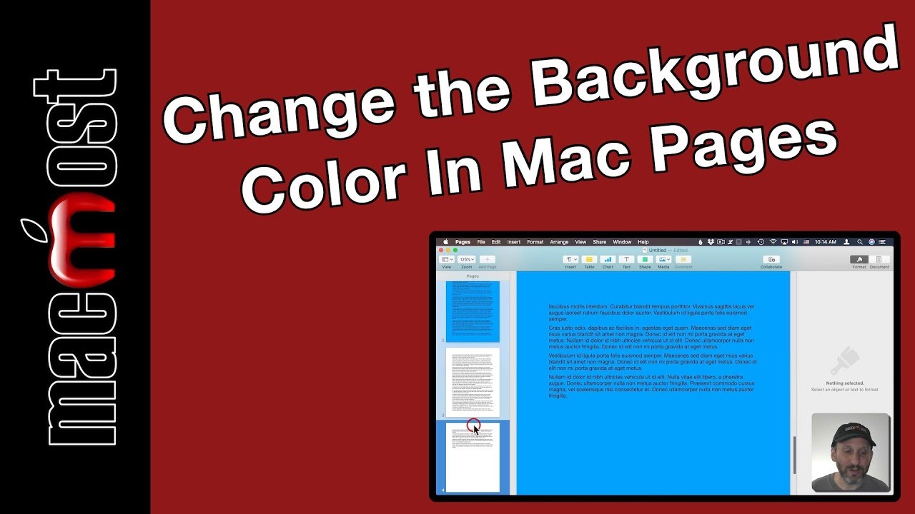 How To Change the Background Color In Mac Pages (MacMost #1903) - YouTube