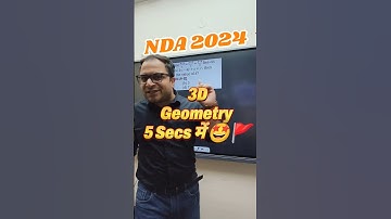 Maths  3D Geometry 🚩 5 Secs 🤯 में #nda #mathstrick