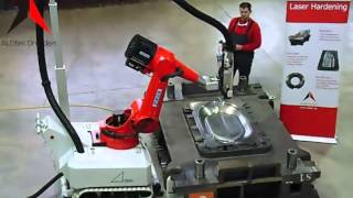 AL ROCK P224 mobile robot for laser hardening of metal surfaces.