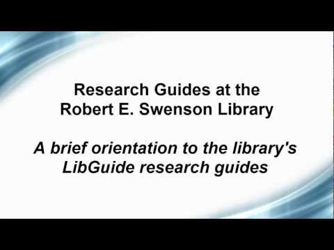 LibGuide Screencast (Under Construction)