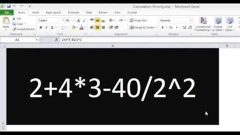 Advanced Excel 2010 Video 11 Calculation Priority (Mr.Ahmed Hafez)