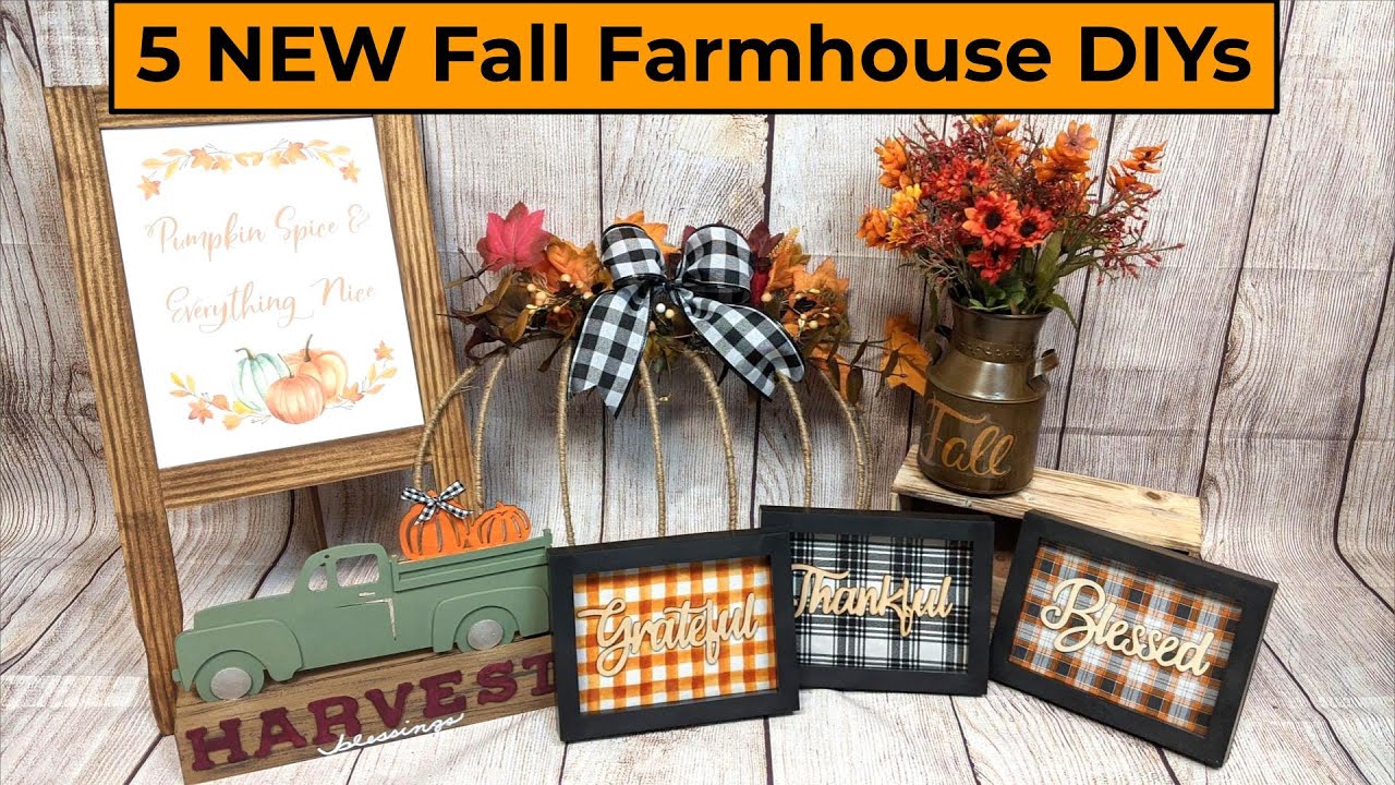 **NEW** EASY QUICK DOLLAR TREE FALL FARMHOUSE DECOR DIY 2020 Budget
