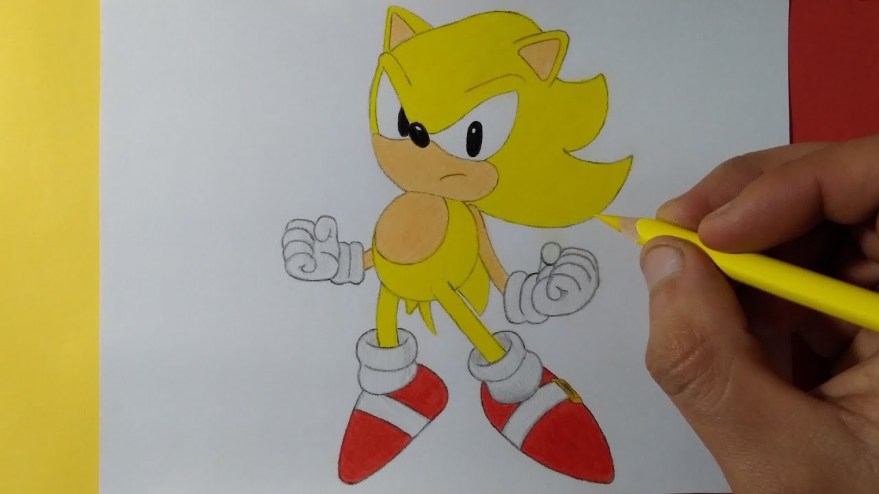 Dibujando a Super Sonic Clásico | Sonic the Hedgehog | Drawing Classic ...