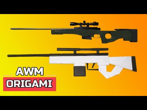 How to make AWM ORIGAMI GUN // EASY ORIGAMI //CLASSIC CRAFT // #ORIGAMI