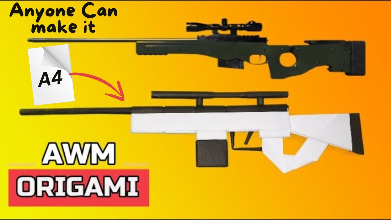 How to make real Paper Gun // Easy Origami Gun  // Classic Craft // 