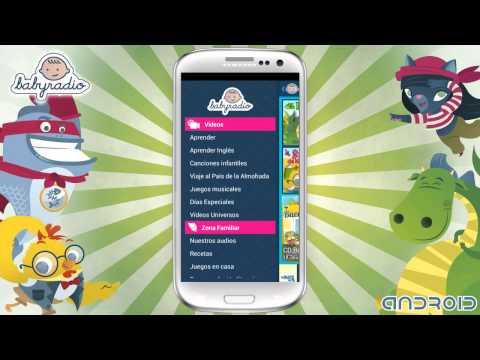 Aplicación infantil Videotutorial animado Babyradio