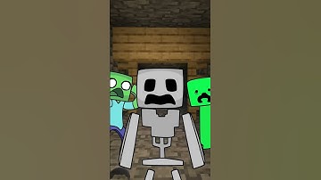 Switching to Peaceful Mode in Minecraft (Animated #shorts) #minecraft