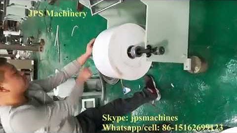 中文/英文 Step 1: How to load unwinding roll, paper roll through JPS-350B machine