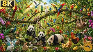 Untamed Beauty 8K: Amazon Rainforest Wildlife -"This  animal video in USA, Canada, UK Nature ASMR