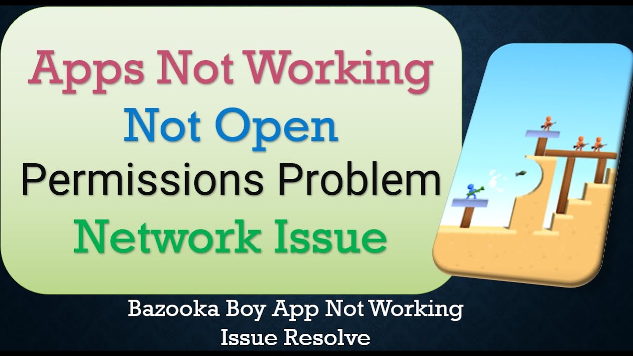 How to Fix Bazooka Boy App Not Working Not Open YouTube