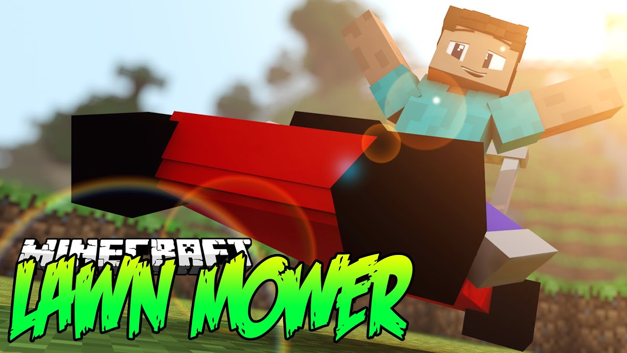 Minecraft Mods LAWN MOWER MOD CUTTING GRASS HAS NEVER BEEN SO