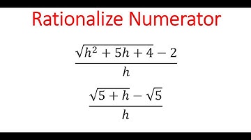 Rationalize NUMERATOR Of Radical Expressions